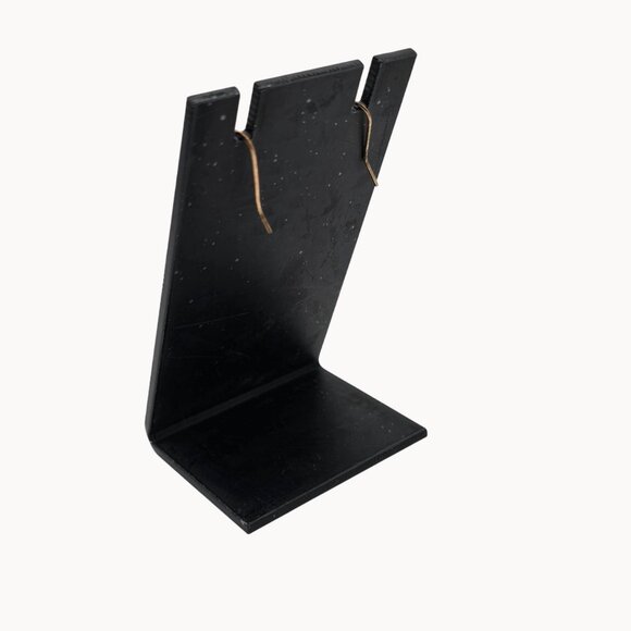 Glass Floral Earrings Pink Triple Beaded Rose Gold-Toned Dangle Drop Hook Lobe - Picture 8 of 9